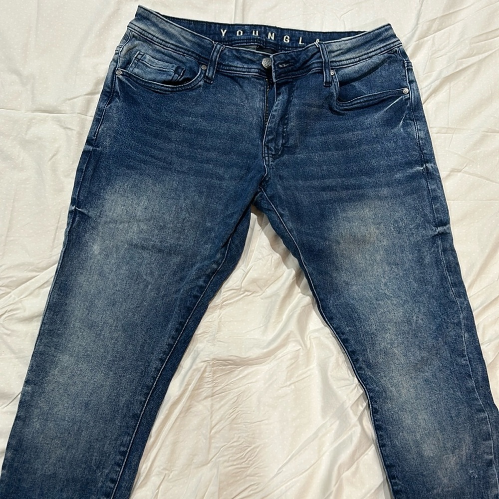 YoungLa Blue Washed Skinny Jeans